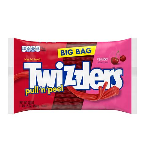 Twizzlers Pull N Peel Cherry Flavored Chewy Candy 28 Oz Bag