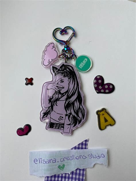 Ariana Grande Inspired Keychain My Everything Keychain Glittere Resin