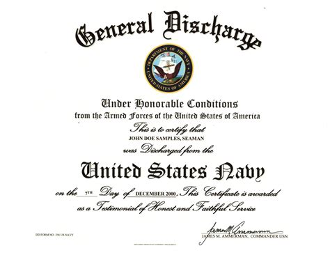 Clemency Discharge United States Navy Under Honorable Conditions