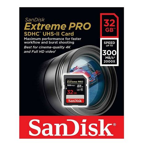 Sandisk Extreme Pro 32gb Sd Card Sdhc Uhs Ii Camera Dslr Memory Card 4k