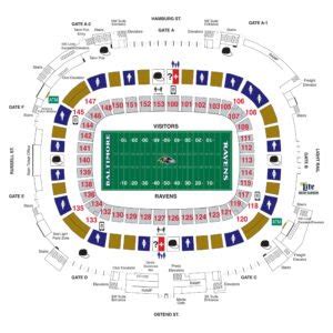 Baltimore Ravens Seating Chart For M T Bank Stadium 2024