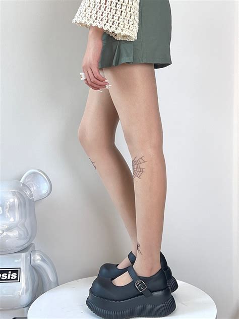 Nude Y2K Spider And Spiderweb Pattern Tights