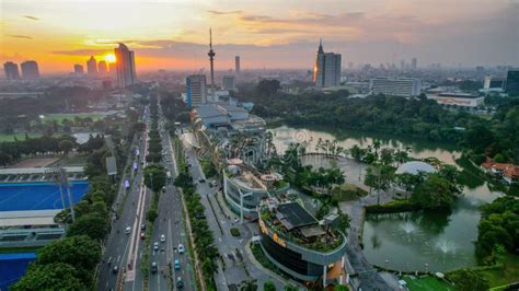 aerial view  senayan park mall jakarta   afternoon jakarta