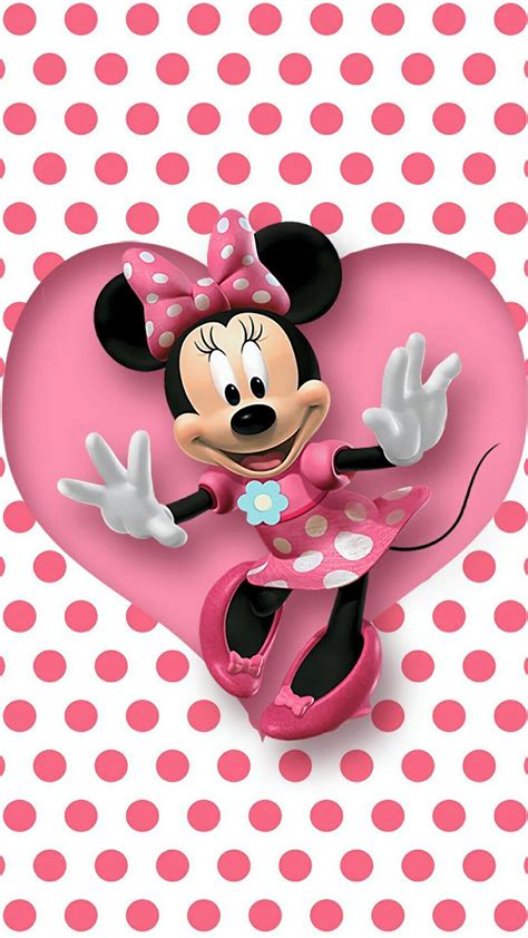 Minnie Wallpaper Cora O Heart Rosa Papel De Parede Imagem De