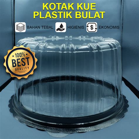 Jual Kotak Plastik Mika Bulat Tray Mika Kue Ulang Tahun Black Forest