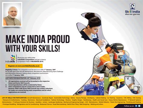 Skill India Make India Proud With Your Skills Ad - Advert Gallery