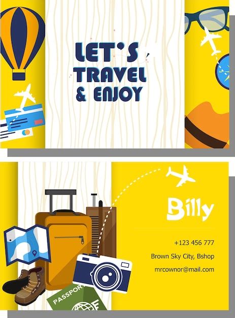 Premium Vector Travel Agency Business Card Templates