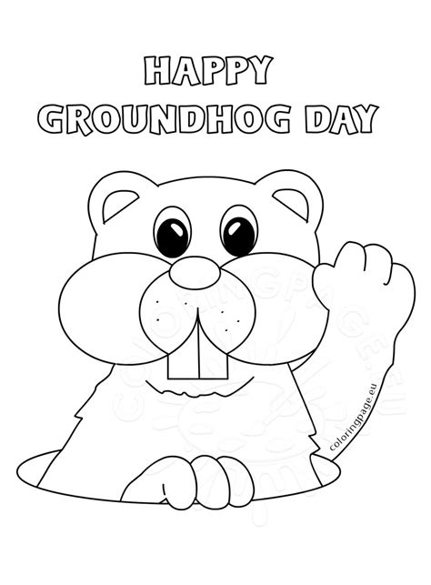 Groundhog Day Coloring Pages