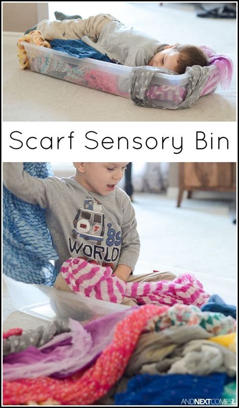 scarf sensory bin clothing sensory bin winter clothes sensory bin