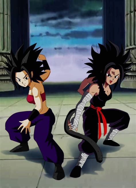 Commission 123 Caulifla And Romaine By Salvamakoto Anime Dragon Ball Super Dragon Ball