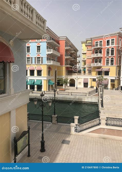 The Beautiful Coloured Buildings of Qanat Quartier on the Artificial