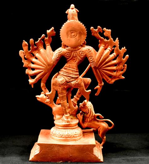 Durga Idol In Pure Solid Copper – Rudraksh Guru