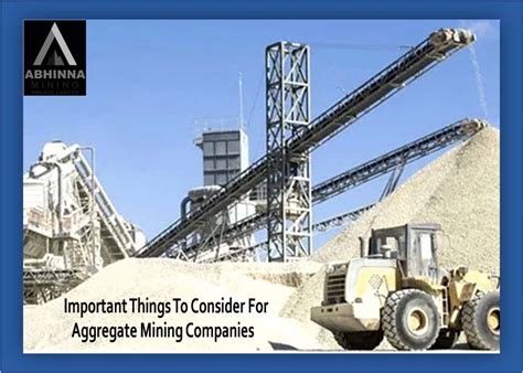 Things You Should Look Into For Doing Aggregate Mining In India