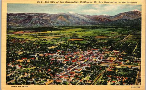 The City of San Bernardino California, Aerial View Linen Unposted