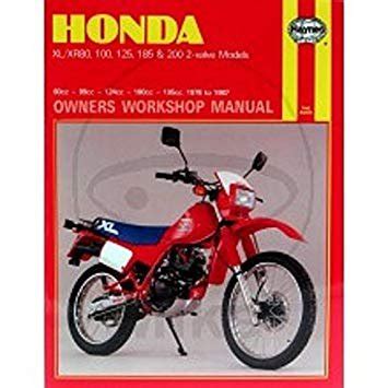 Repair Manual HONDA XL XR 80 100 125 185 200 2 VALVE MODEL