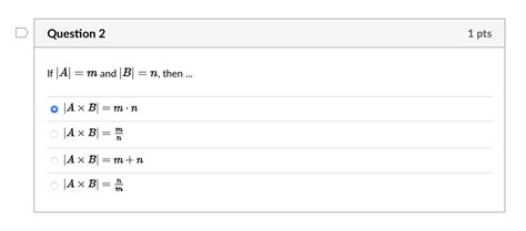 Solved Question 2 1 Pts If ∣a∣m And ∣b∣n Then
