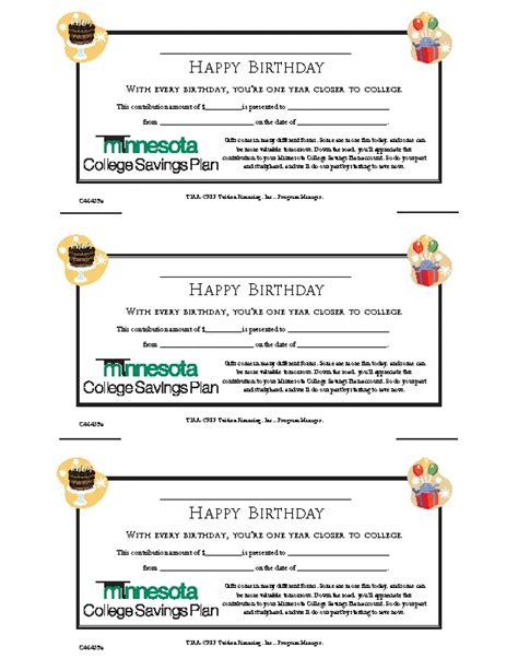 Birthday Gift Certificate Template - PDFSimpli