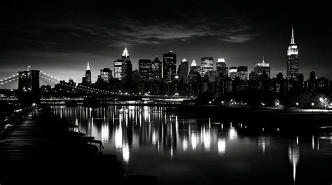 Night Metropolis Black And White Wallpaper En 2024 Blanco Y Negro