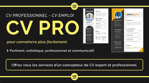 Je vais créer votre CV Curriculum Vitae par Adeodat Digital