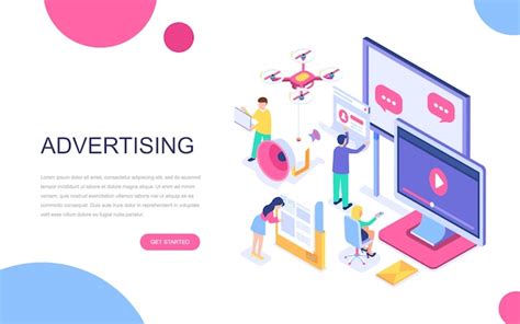 Premium Vector Modern Flat Design Isometric Concept Of Advertising