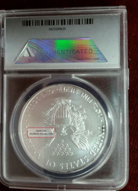 2010 S 1 Anacs Ms70 Silver Eagle First Day Of Issue