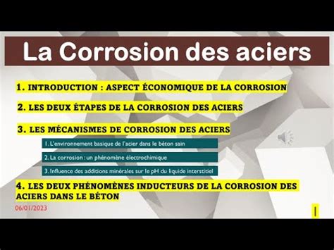 La Corrosion des aciers Durabilité des Matériaux YouTube