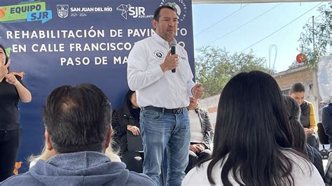 Roberto Cabrera entrega obra en Paso de Mata San Juan del Río