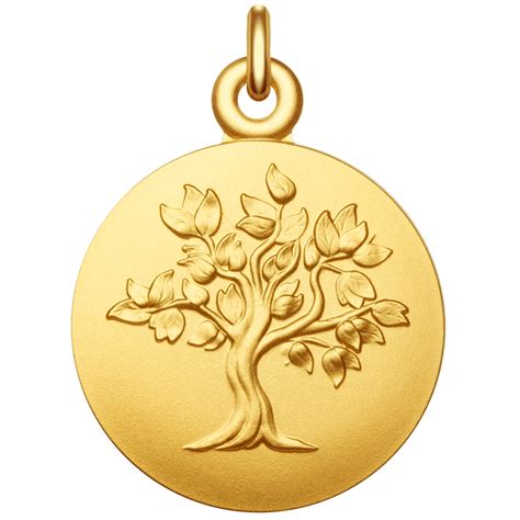 Mon Premier Bijou Médaille Arbre de vie fleurissant Or jaune 9ct