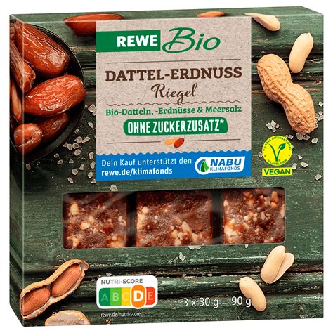 REWE Bio Dattel Erdnuss Riegel 3x30g Bei REWE Online Bestellen