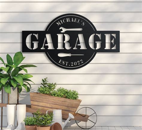 Personalized Garage Sign Apex Metal Signs