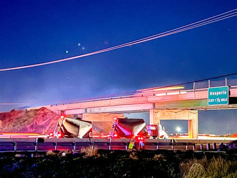 Robertsons Truck Accident On 15 Freeway Causes Traffic Backup And Lane