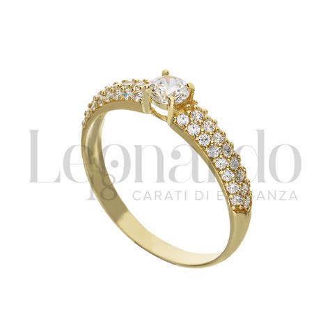 Anelli Anello Da Donna In Oro Carati Modello O Finitura Solitario