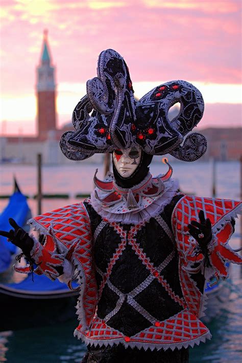 Stunning Jester Costume And Headdress From Venice Carnevale