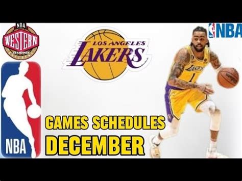 Los Angeles Lakers Games Schedules For December 2023 YouTube