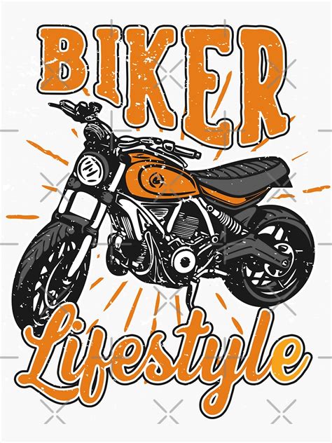 Biker Lifestyle Street Naked Motorcycle Cafe Racer Rider Sticker For Sale By Vrabis Redbubble