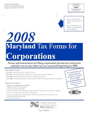 Fillable Online Forms And Instructions For Filing Corporation Income