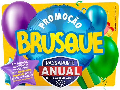 Passaporte Anual Promo SC 1 Ano Brusque Beto Carrero World