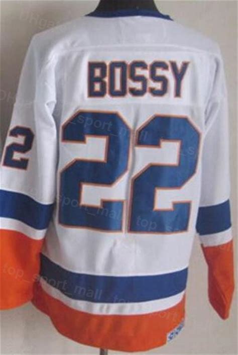 Men Vintage Retro Ice Hockey Mike Bossy Jersey Denis Potvin