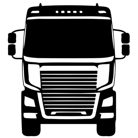 Modern Truck Front View Vector Art At Vecteezy