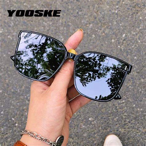 Yooske Classic Vintage Square Sunglasses Women Oversized Sunglass Woman