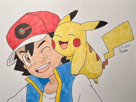 Ash and Pikachu Forever by MaestroArt98 on DeviantArt