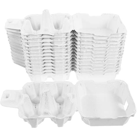 Egg Carton 50pcs Pulp Egg Tray Fridge Containers Empty Egg Cartons Egg