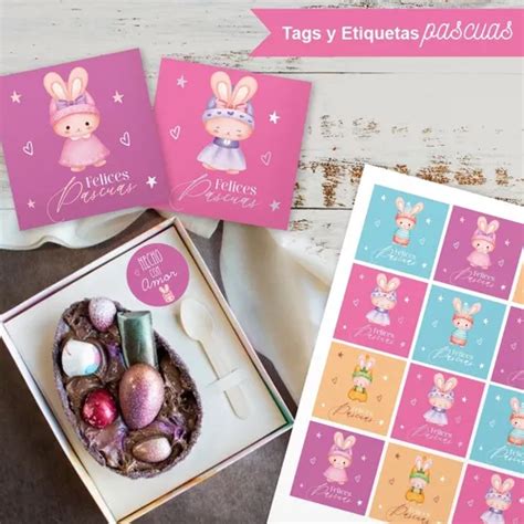 Kit Imprimible Etiquetas Y Tarjetas Felices Pascuas En Venta En Lomas