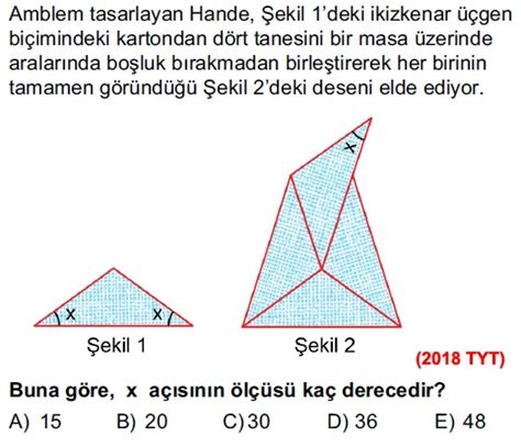 Açılar Üçgenler Çıkmış Sorular Doğru Tercihler