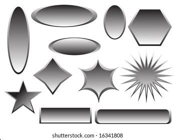 Basic Shape Elements Sharp Rounded Edges Stock Vector Royalty Free