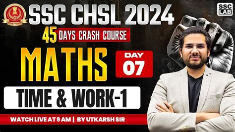 Ssc Chsl Days Crash Course Time Work Ssc Chsl Maths