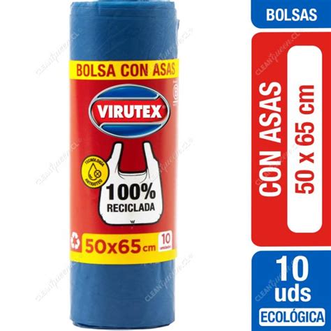 Bolsas De Basura Ecol Gicas Con Asas Virutex X Cm Unid Clean