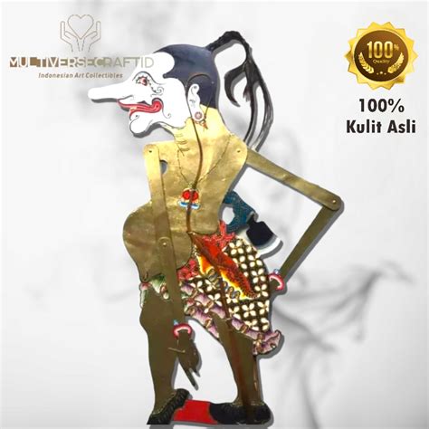 Jual Wayang Alusan Kulit Kerbau Asli Petruk Gapit Sungu Ukuran Standar