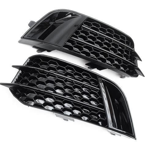 Audi A1 RS1 Style Front Bumper Grilles All Gloss Black Honeycomb ...