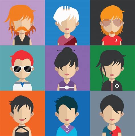 Set Of People Avatar Icons Stock Vector Image By Sky Designs